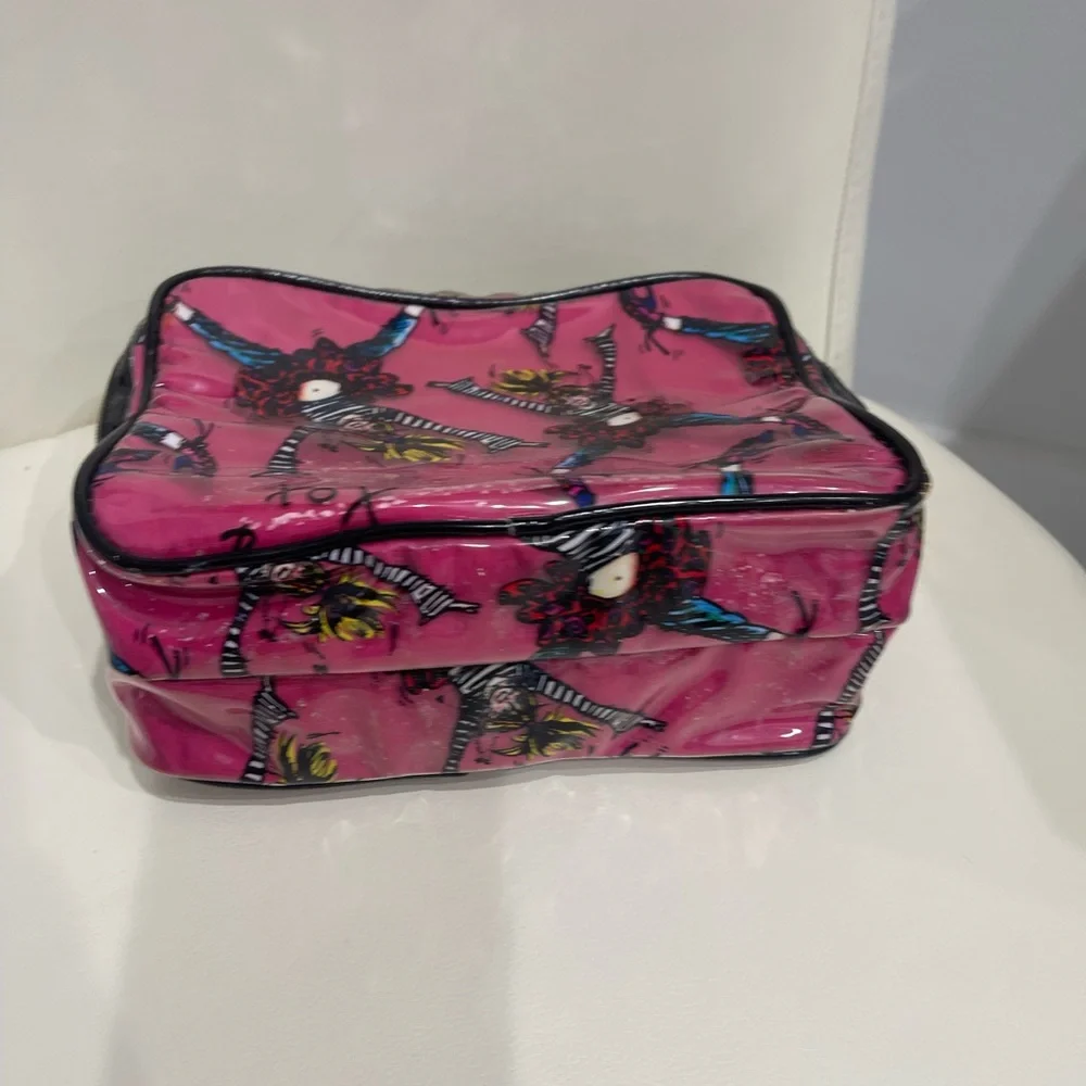 Betsey Johnson Pink Y2K Betseyville Graphic Cosmetic Bag